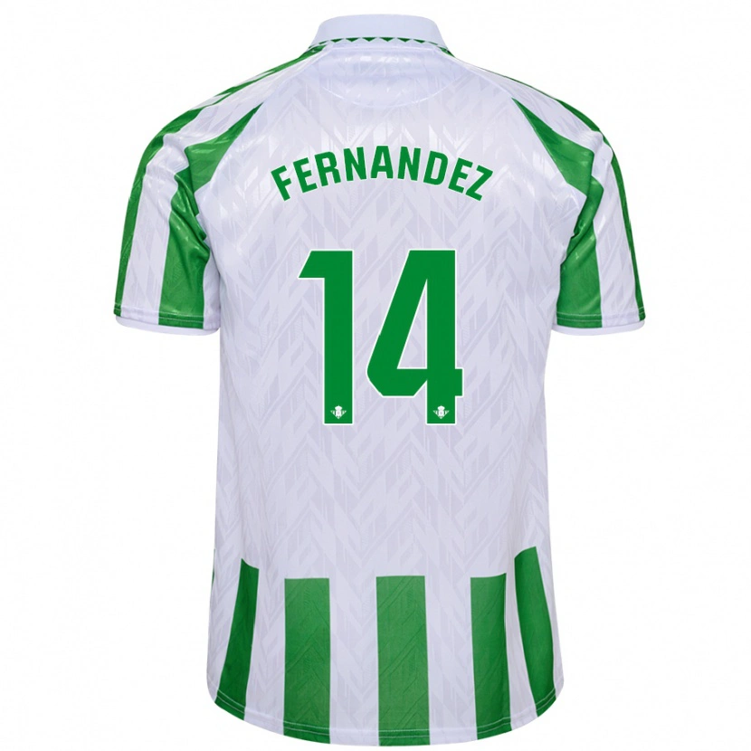 Danxen Hombre Camiseta Quique Fernández #14 Verde Rayas Blancas 1ª Equipación 2024/25 La Camisa