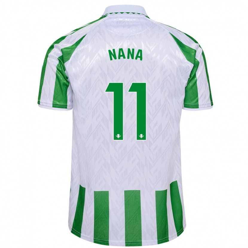 Danxen Hombre Camiseta Nuria Ligero Fernández #11 Verde Rayas Blancas 1ª Equipación 2024/25 La Camisa