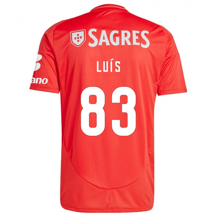 Danxen Hombre Camiseta Rafael Luís #83 Rojo Blanco 1ª Equipación 2024/25 La Camisa