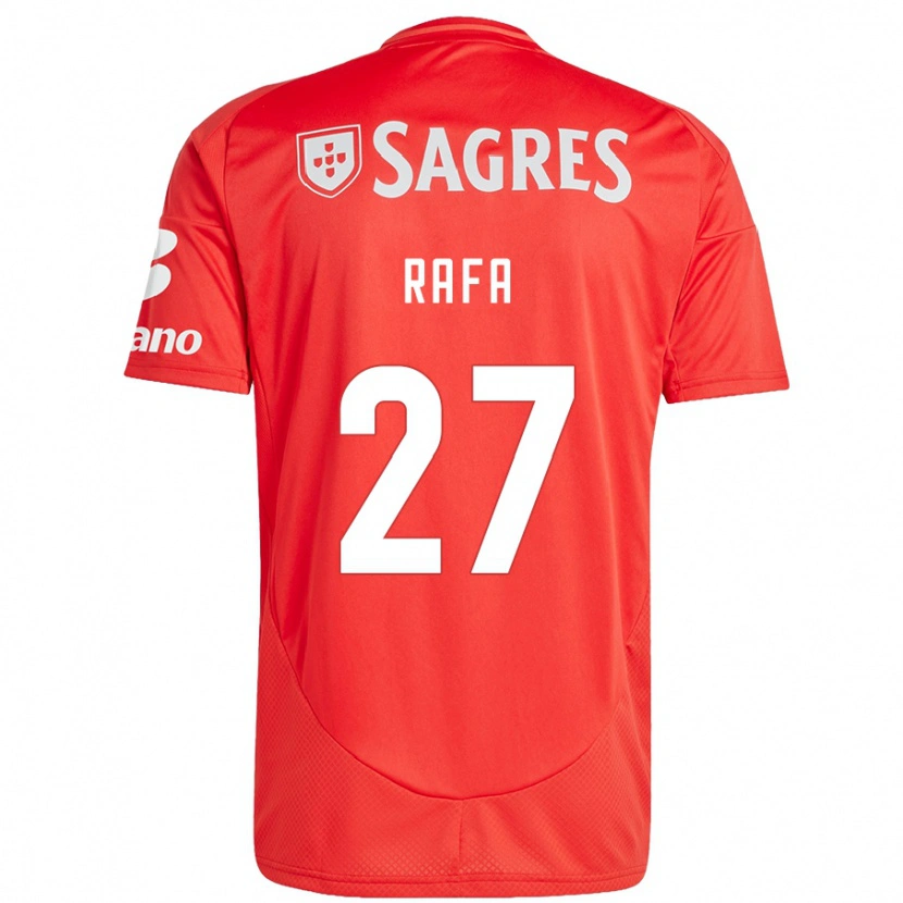 Danxen Hombre Camiseta Rafa #27 Rojo Blanco 1ª Equipación 2024/25 La Camisa