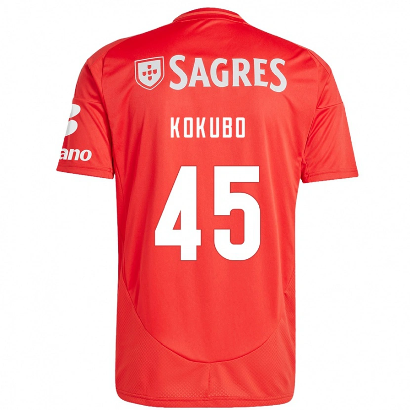 Danxen Hombre Camiseta Leo Kokubo #45 Rojo Blanco 1ª Equipación 2024/25 La Camisa