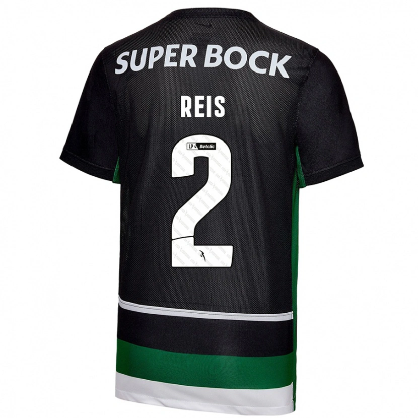 Danxen Hombre Camiseta Matheus Reis #2 Negro Blanco Verde 1ª Equipación 2024/25 La Camisa