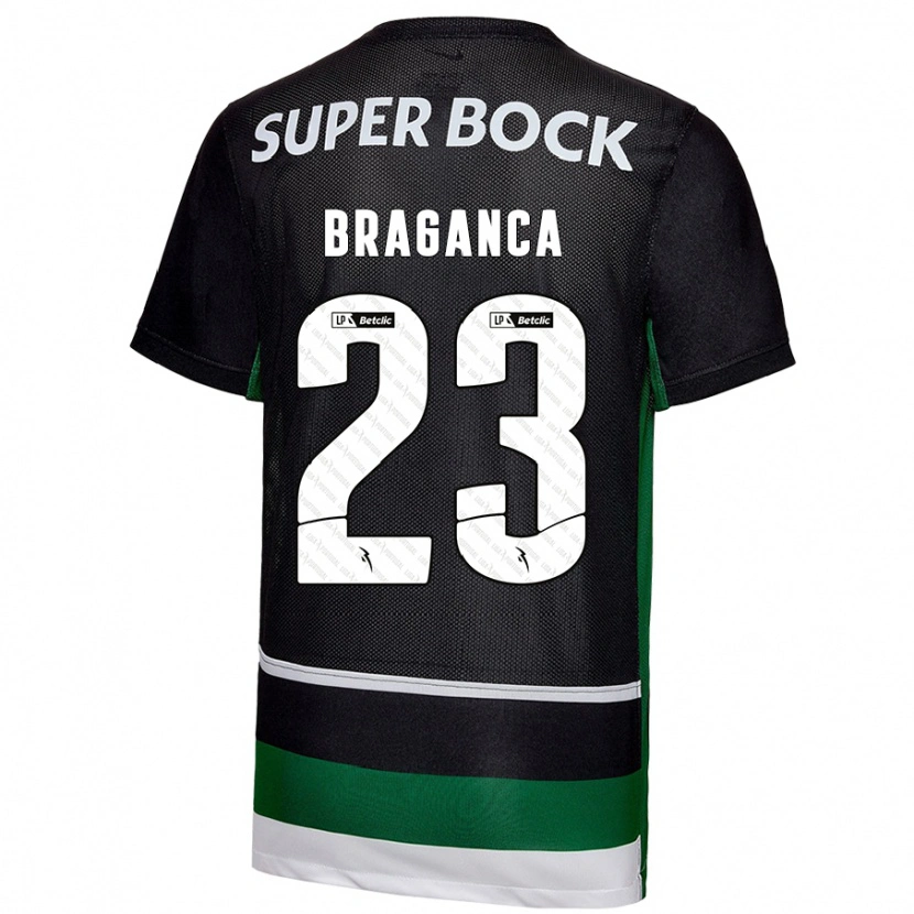 Danxen Hombre Camiseta Daniel Bragança #23 Negro Blanco Verde 1ª Equipación 2024/25 La Camisa