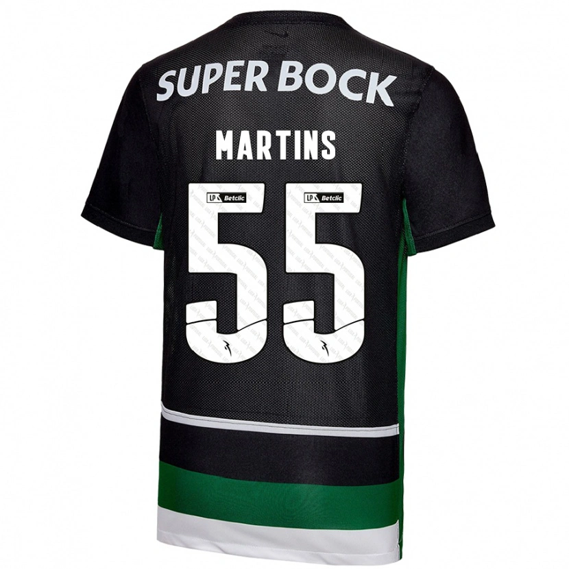 Danxen Hombre Camiseta Carolina Martins #55 Negro Blanco Verde 1ª Equipación 2024/25 La Camisa