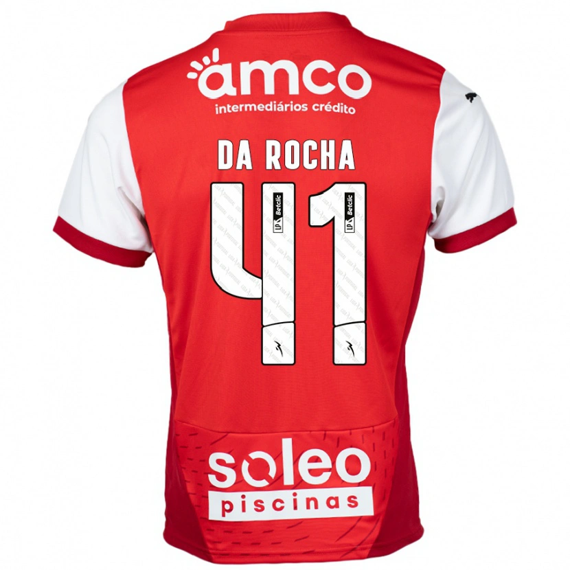 Danxen Hombre Camiseta Yanis Da Rocha #41 Rojo Blanco 1ª Equipación 2024/25 La Camisa