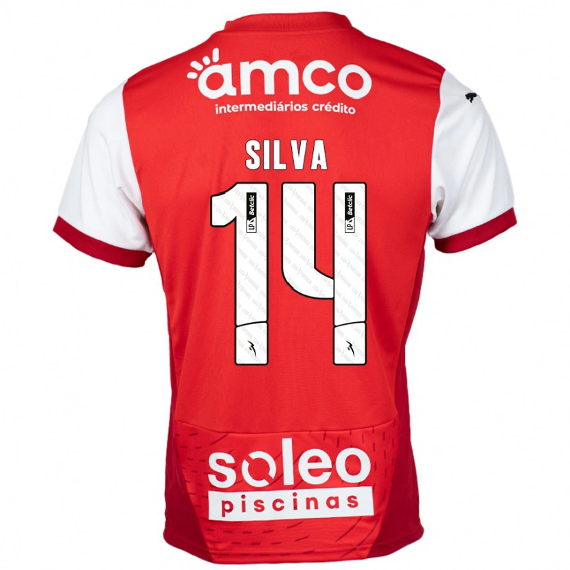 Danxen Hombre Camiseta Dolores Silva #14 Rojo Blanco 1ª Equipación 2024/25 La Camisa