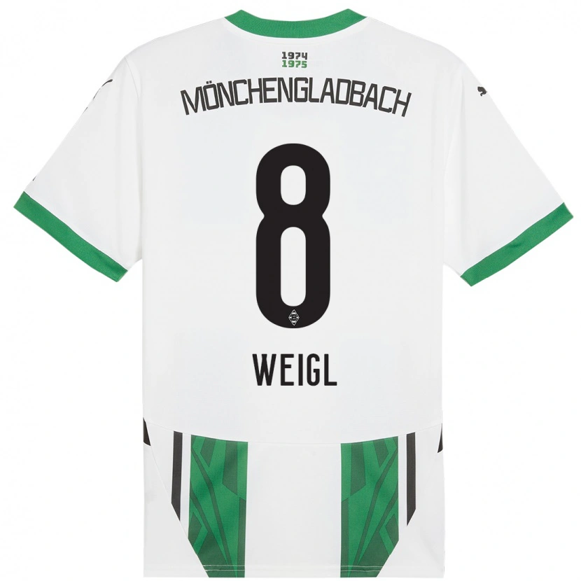 Danxen Hombre Camiseta Julian Weigl #8 Blanco Verde 1ª Equipación 2024/25 La Camisa