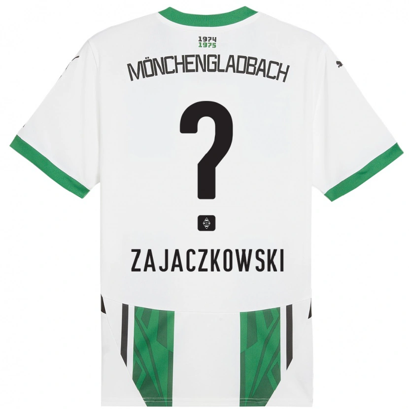 Danxen Hombre Camiseta Vincent Zajaczkowski #0 Blanco Verde 1ª Equipación 2024/25 La Camisa