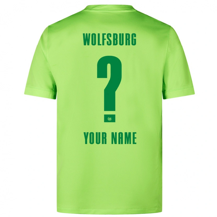 Danxen Hombre Camiseta Su Nombre #0 Verde Fluorescente 1ª Equipación 2024/25 La Camisa