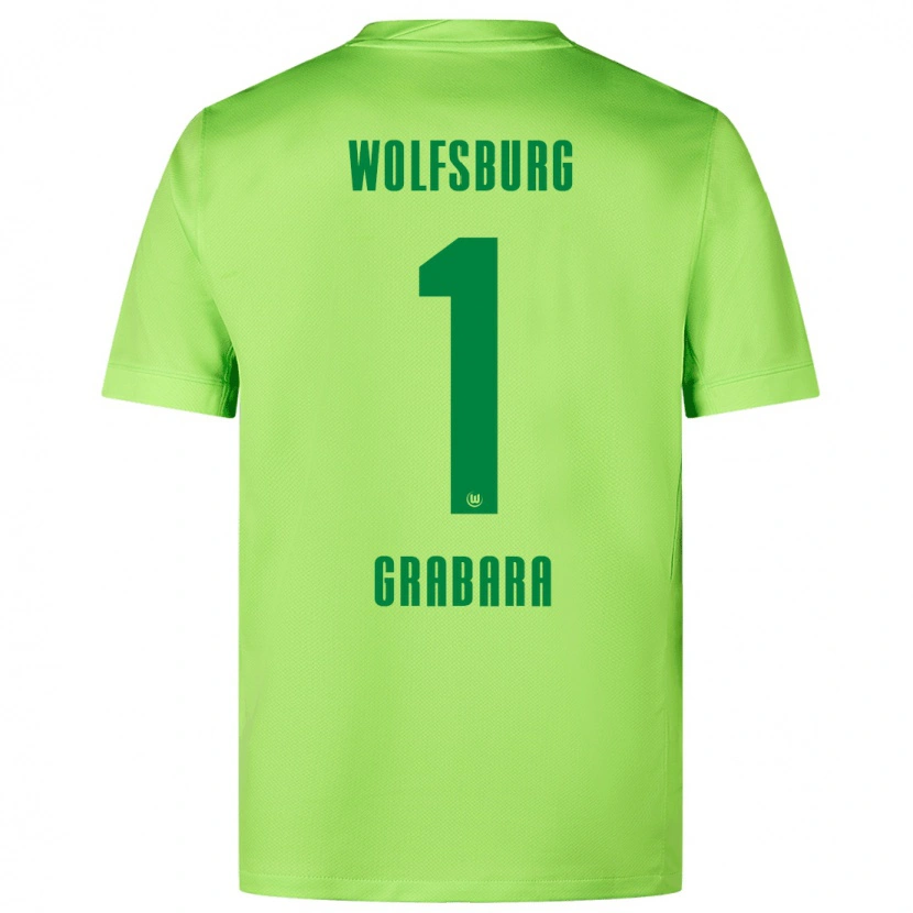 Danxen Hombre Camiseta Kamil Grabara #1 Verde Fluorescente 1ª Equipación 2024/25 La Camisa