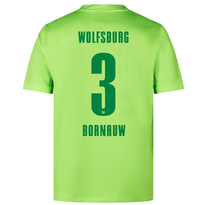 Danxen Hombre Camiseta Sebastiaan Bornauw #3 Verde Fluorescente 1ª Equipación 2024/25 La Camisa