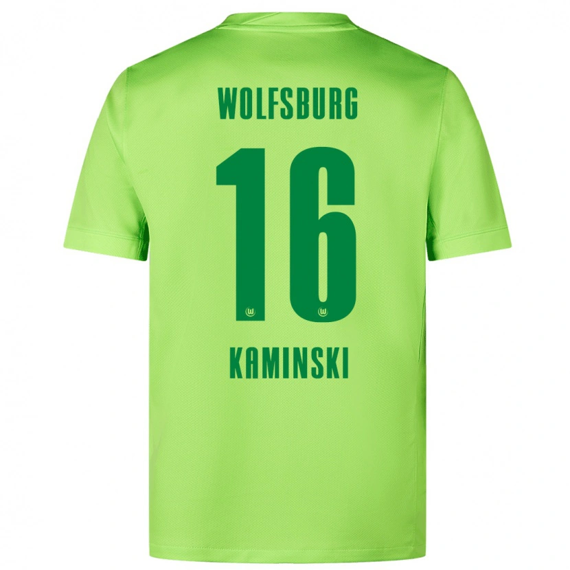 Danxen Hombre Camiseta Jakub Kaminski #16 Verde Fluorescente 1ª Equipación 2024/25 La Camisa