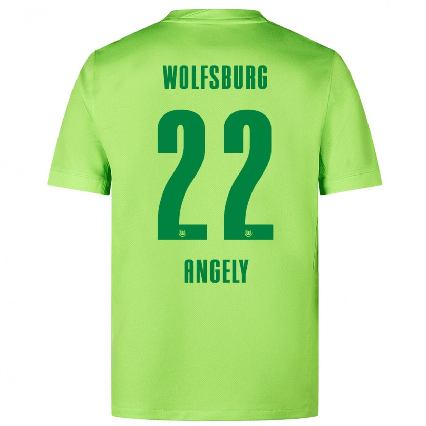 Danxen Hombre Camiseta Mathys Angély #22 Verde Fluorescente 1ª Equipación 2024/25 La Camisa