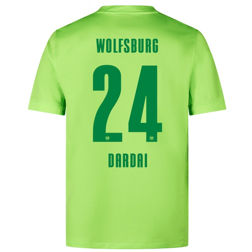 Danxen Hombre Camiseta Bence Dárdai #24 Verde Fluorescente 1ª Equipación 2024/25 La Camisa