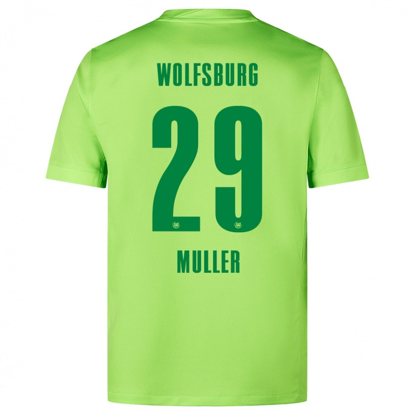 Danxen Hombre Camiseta Marius Müller #29 Verde Fluorescente 1ª Equipación 2024/25 La Camisa