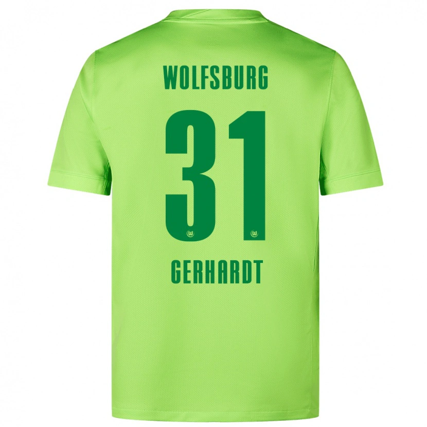 Danxen Hombre Camiseta Yannick Gerhardt #31 Verde Fluorescente 1ª Equipación 2024/25 La Camisa