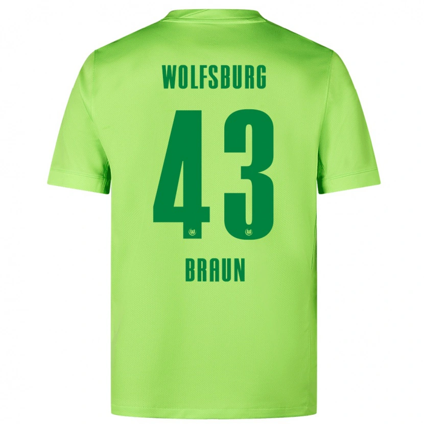 Danxen Hombre Camiseta Manuel Braun #43 Verde Fluorescente 1ª Equipación 2024/25 La Camisa