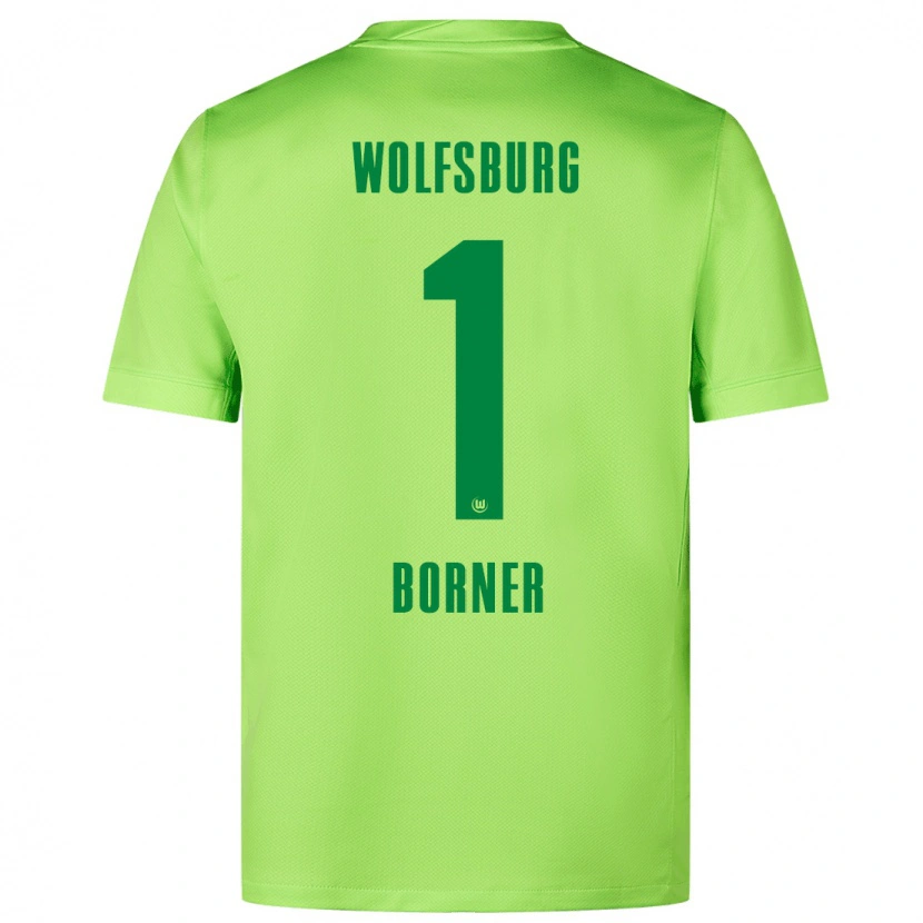 Danxen Hombre Camiseta Benedikt Börner #1 Verde Fluorescente 1ª Equipación 2024/25 La Camisa