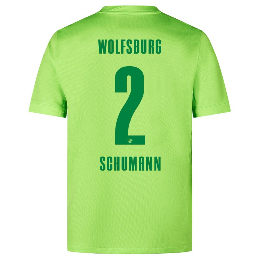 Danxen Hombre Camiseta Anton Schumann #2 Verde Fluorescente 1ª Equipación 2024/25 La Camisa