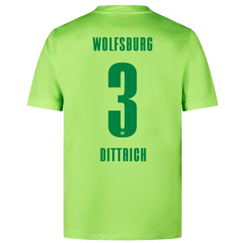 Danxen Hombre Camiseta Elia Dittrich #3 Verde Fluorescente 1ª Equipación 2024/25 La Camisa