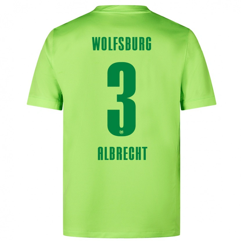 Danxen Hombre Camiseta Ben Albrecht #3 Verde Fluorescente 1ª Equipación 2024/25 La Camisa