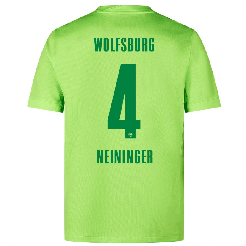 Danxen Hombre Camiseta Till Neininger #4 Verde Fluorescente 1ª Equipación 2024/25 La Camisa