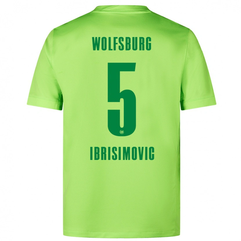 Danxen Hombre Camiseta Amar Ibrisimovic #5 Verde Fluorescente 1ª Equipación 2024/25 La Camisa