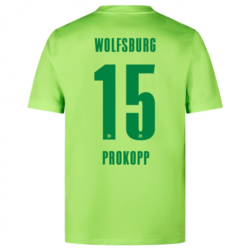 Danxen Hombre Camiseta Oskar Prokopp #15 Verde Fluorescente 1ª Equipación 2024/25 La Camisa