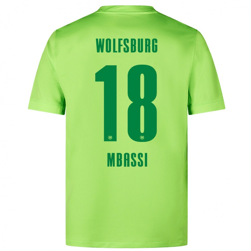 Danxen Hombre Camiseta Mario Mbassi #18 Verde Fluorescente 1ª Equipación 2024/25 La Camisa