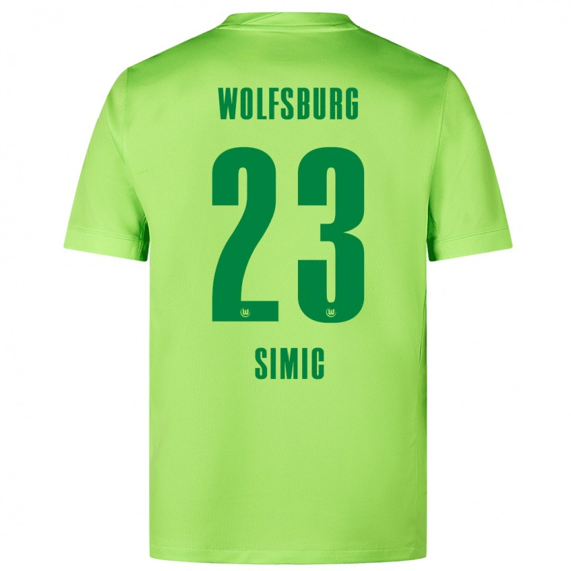 Danxen Hombre Camiseta Karlo Simic #23 Verde Fluorescente 1ª Equipación 2024/25 La Camisa