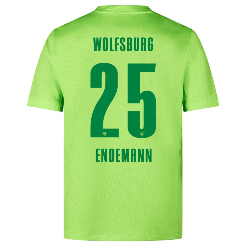 Danxen Hombre Camiseta Vivien Endemann #25 Verde Fluorescente 1ª Equipación 2024/25 La Camisa