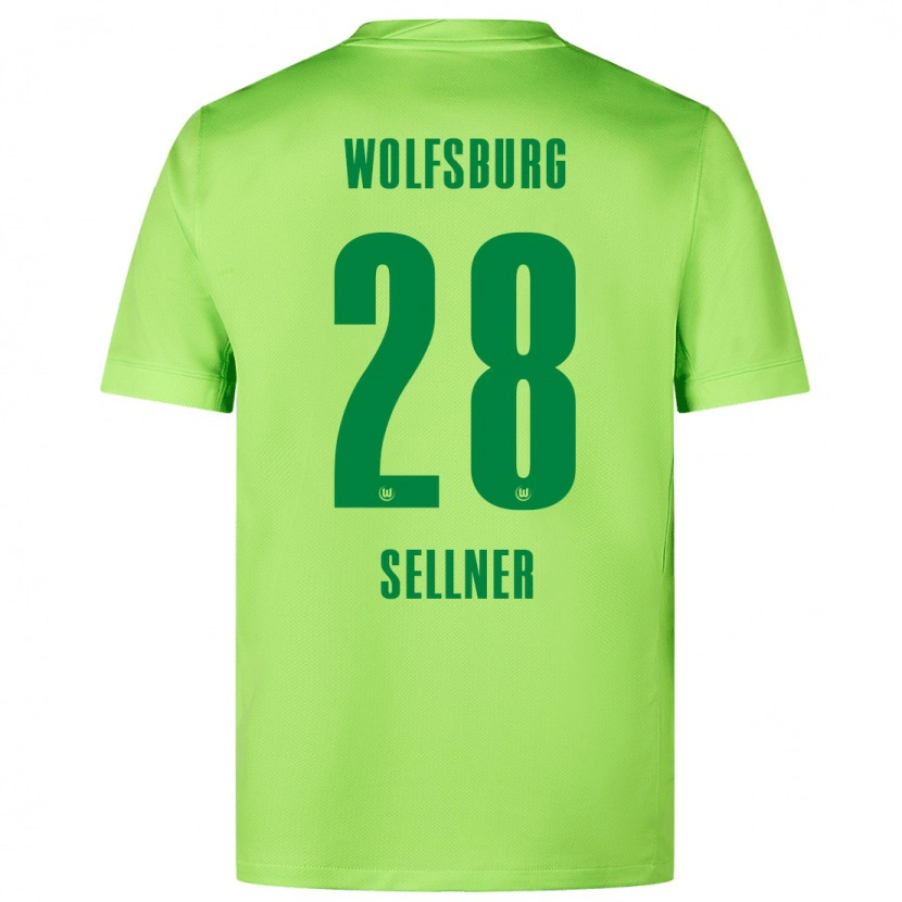 Danxen Hombre Camiseta Tabea Sellner #28 Verde Fluorescente 1ª Equipación 2024/25 La Camisa