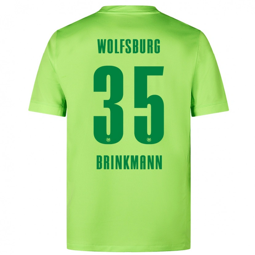 Danxen Hombre Camiseta Karla Brinkmann #35 Verde Fluorescente 1ª Equipación 2024/25 La Camisa