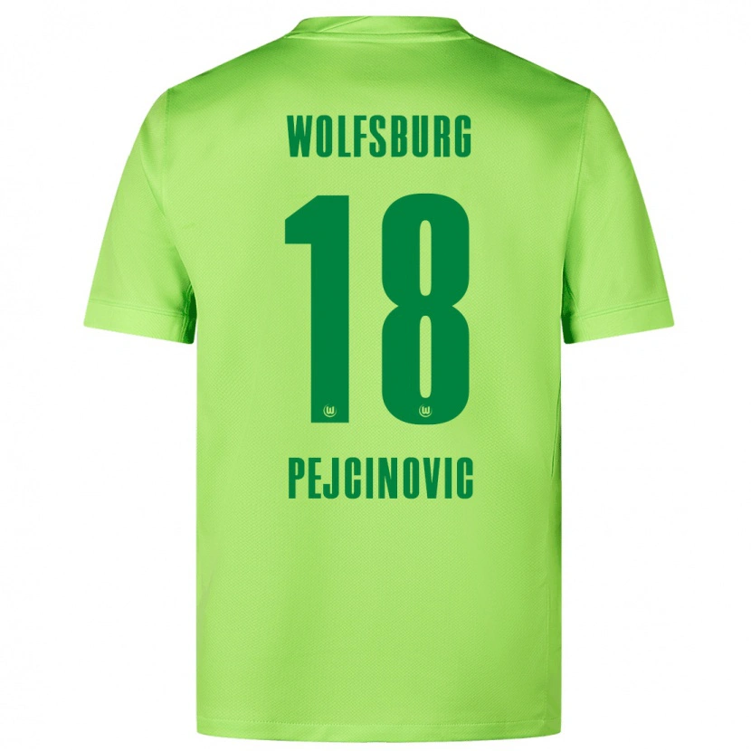 Danxen Hombre Camiseta Dzenan Pejcinovic #18 Verde Fluorescente 1ª Equipación 2024/25 La Camisa