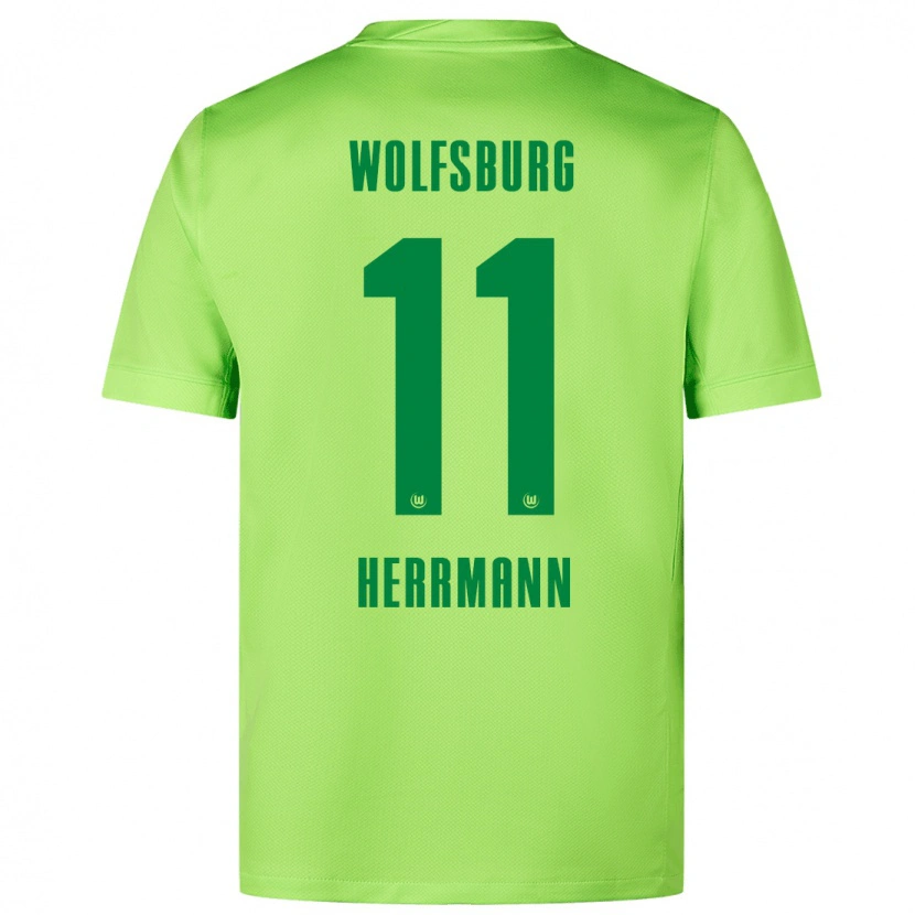 Danxen Hombre Camiseta Max Herrmann #11 Verde Fluorescente 1ª Equipación 2024/25 La Camisa