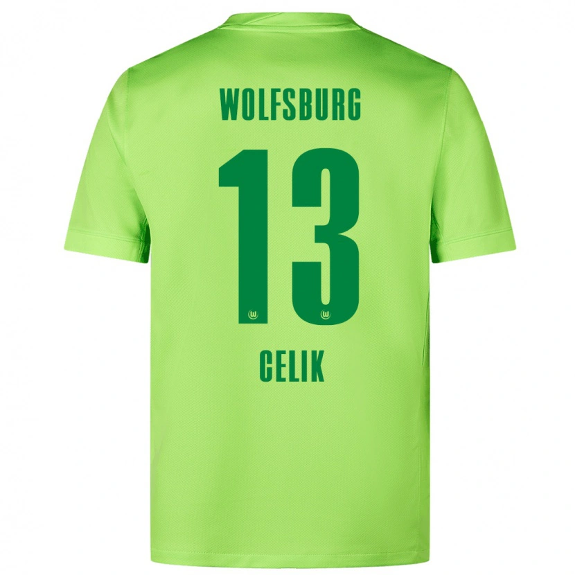 Danxen Hombre Camiseta Dennis Celik #13 Verde Fluorescente 1ª Equipación 2024/25 La Camisa