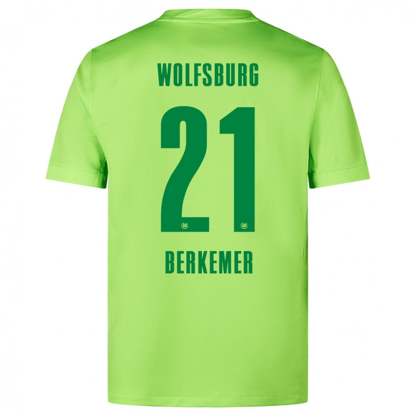 Danxen Hombre Camiseta Melvin Berkemer #21 Verde Fluorescente 1ª Equipación 2024/25 La Camisa