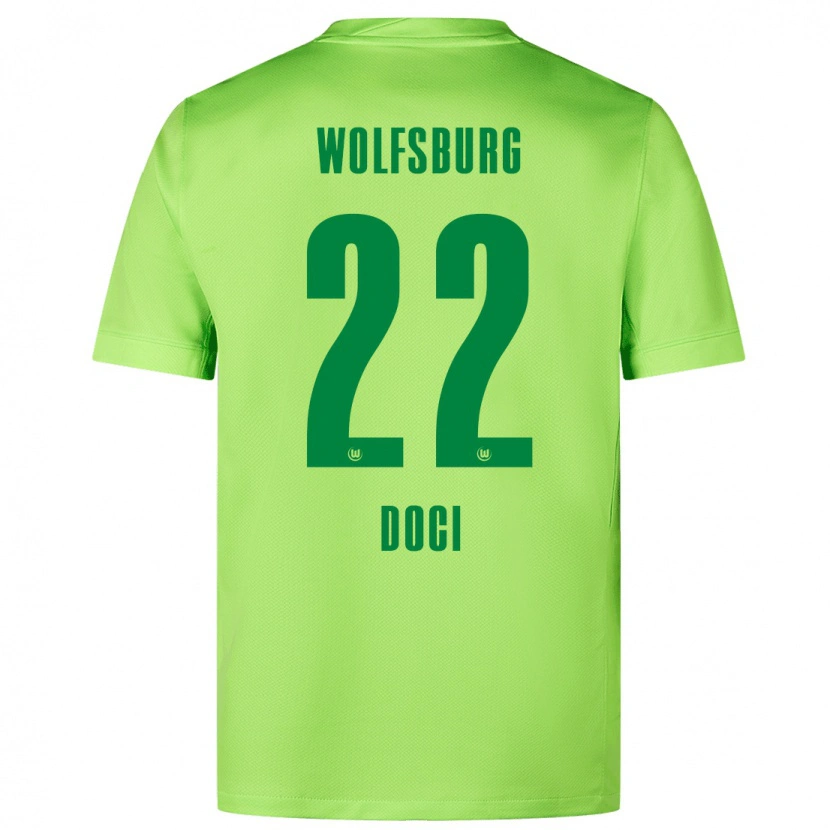 Danxen Hombre Camiseta Adrian Doci #22 Verde Fluorescente 1ª Equipación 2024/25 La Camisa