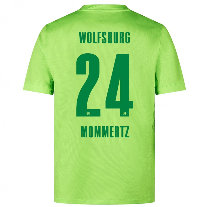 Danxen Hombre Camiseta Benjamin Mommertz #24 Verde Fluorescente 1ª Equipación 2024/25 La Camisa