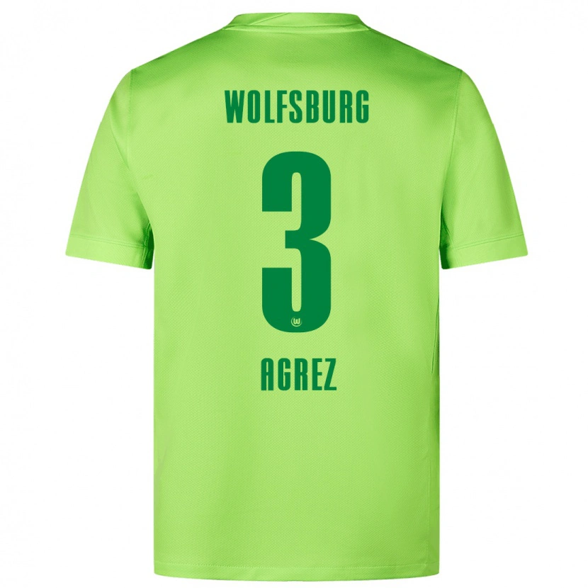 Danxen Hombre Camiseta Sara Agrež #3 Verde Fluorescente 1ª Equipación 2024/25 La Camisa