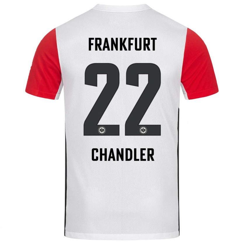 Danxen Hombre Camiseta Timothy Chandler #22 Blanco Rojo 1ª Equipación 2024/25 La Camisa