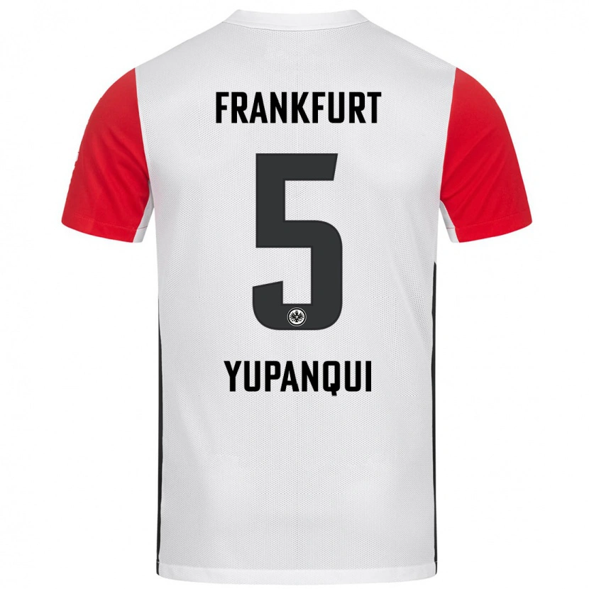 Danxen Hombre Camiseta Philipp Eisele Yupanqui #5 Blanco Rojo 1ª Equipación 2024/25 La Camisa