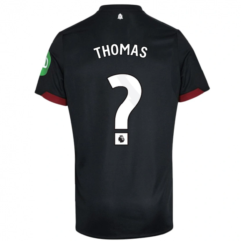 Danxen Hombre Camiseta Isaac Thomas #0 Negro Blanco 2ª Equipación 2024/25 La Camisa