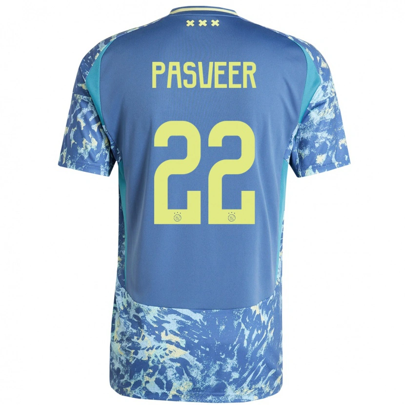 Danxen Hombre Camiseta Remko Pasveer #22 Gris Azul Amarillo 2ª Equipación 2024/25 La Camisa