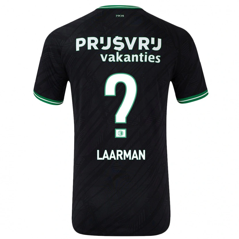 Danxen Hombre Camiseta Jimmi Laarman #0 Negro Verde 2ª Equipación 2024/25 La Camisa