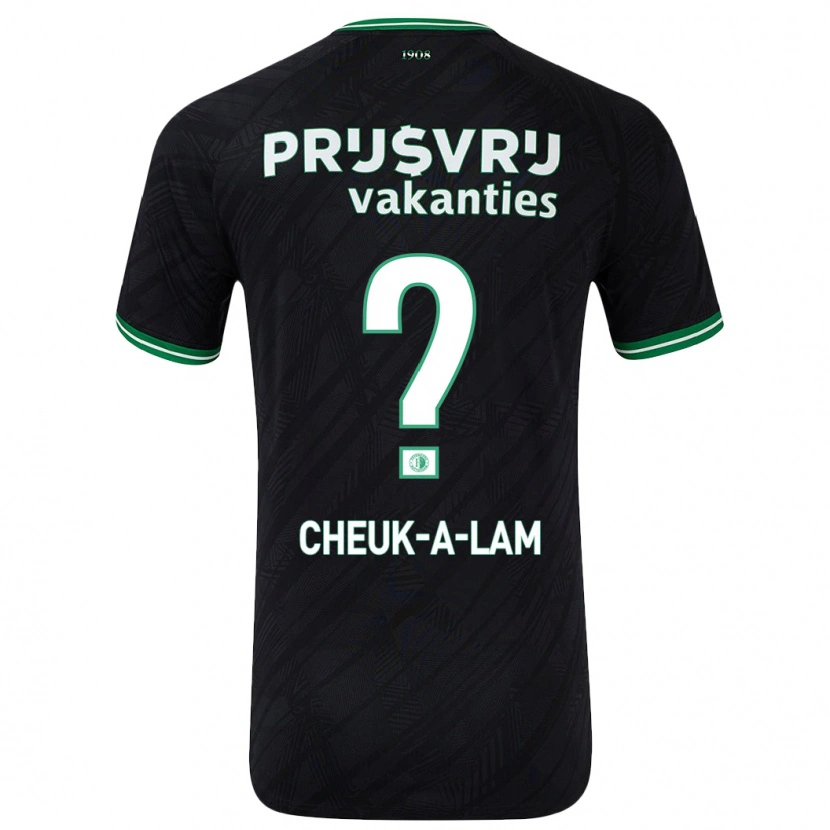 Danxen Hombre Camiseta Lee-Quincy Cheuk-A-Lam #0 Negro Verde 2ª Equipación 2024/25 La Camisa