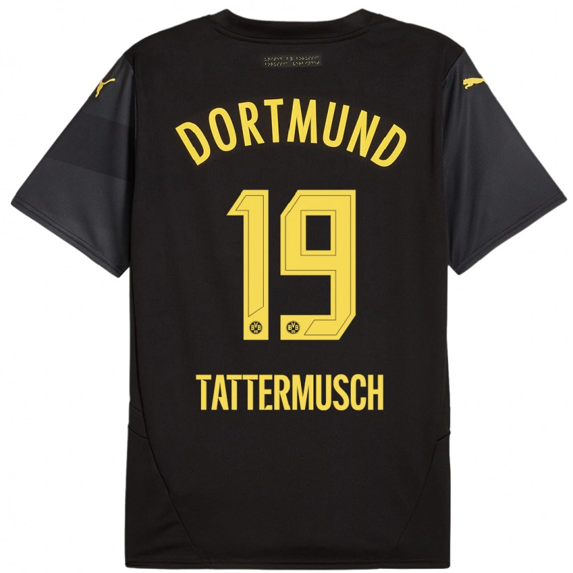 Danxen Hombre Camiseta Ted Tattermusch #19 Negro Amarillo 2ª Equipación 2024/25 La Camisa