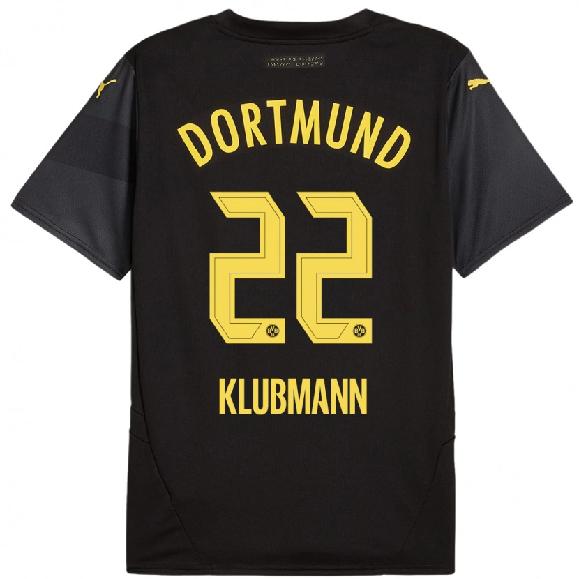 Danxen Hombre Camiseta Leon Klubmann #22 Negro Amarillo 2ª Equipación 2024/25 La Camisa