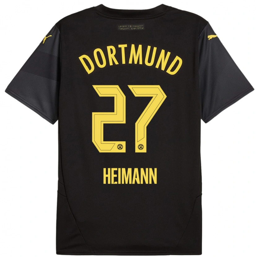 Danxen Hombre Camiseta Wesley Heimann #27 Negro Amarillo 2ª Equipación 2024/25 La Camisa