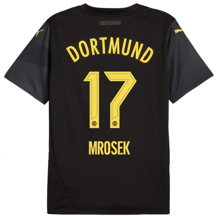 Danxen Hombre Camiseta Noah Mrosek #17 Negro Amarillo 2ª Equipación 2024/25 La Camisa